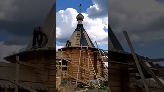 Шатёр. 3 часа работы за минуту. Из архива. 2020год. #сруб #д смотреть онлайн