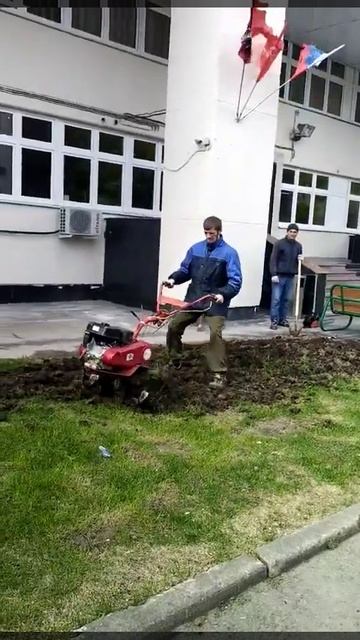 мотоблочные работы! Подготовка земли к посевному газо смотреть онлайн