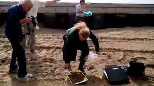 Отбор проб грунта на набережной