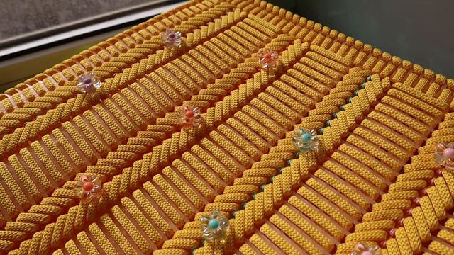 Сумка шоппер плетеная из шнура на канве желтая с цветами смотреть онлайн