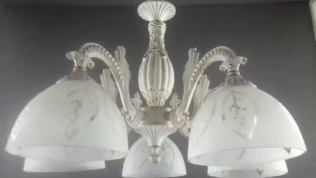 Люстра классическая «Нинель 5» белая D смотреть онлайн