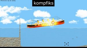 крушение титаника из картона часть 2-возгорание