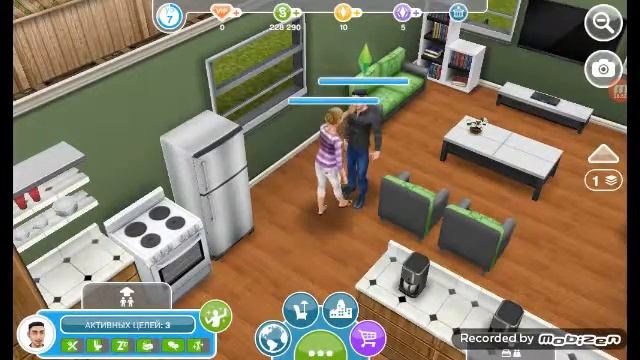 The Sims freeplay 2 Часть задания Любовь витает в воздухе. смотреть онлайн