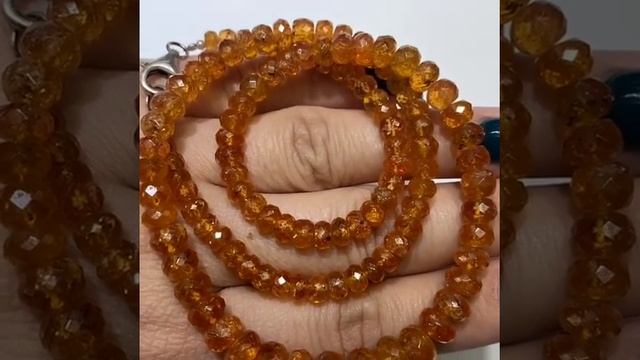 ШИКАРНЫЕ БУСЫ С ГРАНАТОМ СПЕССАРТИН! 45 СМ, КАМНИ 5/9 ММ. ? смотреть онлайн