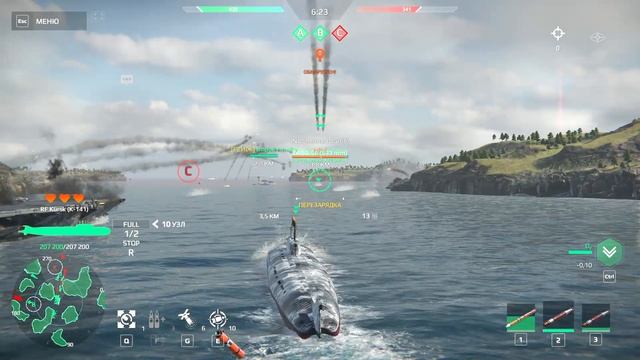 Modern Warships. РФ Курск. Индийские ракеты-торпеды. Режим Пре смотреть онлайн