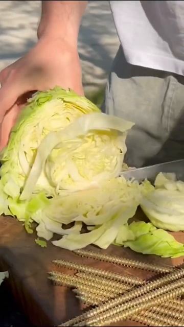 Показываю быстрый способ нарезать капусту! #нож #russia #н смотреть онлайн