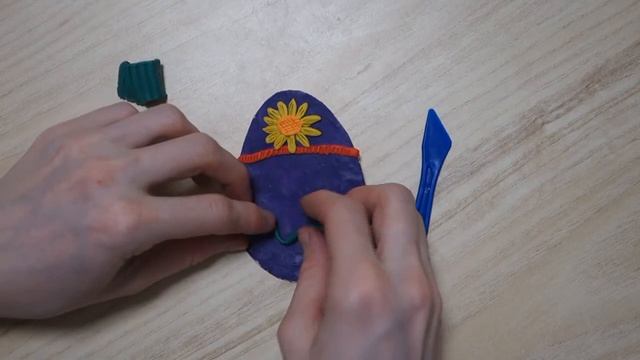 Поделка на Пасху / Пасхальное яйцо из пластилина