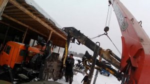 Стрелу на "Фискарс" ставлю манипулятором зил 131 кму