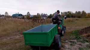 Самодельный минитрактор , перевозка дров 🚜🪵🪵🪵
