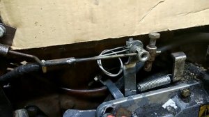 Ручной газ на минитрактор (как совместить ручной и нож