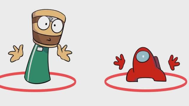 Красный Амогус ПРОТИВ итальянских мемов и Спрунки мультфильм