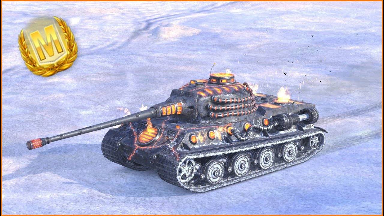 Tanks Blitz LOWE Колос 5k урона Мастер+Воин TANK Blitz
