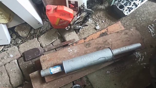 Ремонт выхлопной системы на Пассате Б3. Установка пламягасителя на пассат б3. Средняя часть глушител