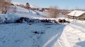 покатушка зимой на квадроцикле 200куб ,от первого лица