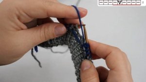 Ленивый жаккард узор «Волна» спицами