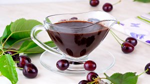 🍒Пикантный соус из черешни/вишни к мясу и птице! Заготовка на зиму - соус к мясу с чесноком и карри