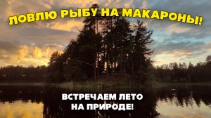 Отдых на природе! ЛЕСНОЕ ОЗЕРО. Рыбалка на МАКАРОНЫ! Встречаем ЛЕТО!