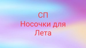 05-06-2025 🧦СП Носочки для лета🧦Сезон 2 🧦