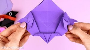 Оригами Птичка из бумаги | Бумажная ворона | Origami paper bird