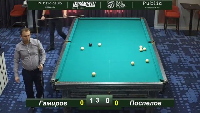 Гамиров - Поспелов 15 СТОЛ | кубок БК "Public club billiards" | 29.04-01. смотреть онлайн