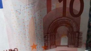 Обзор. 10 Евро. Банкнота Австрии 2002 года.