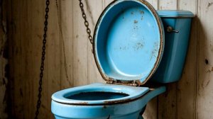 Удаляем старый унитаз.