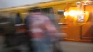 Поезд Синергия-1 на станции метро Киевская (Кольцевая ?