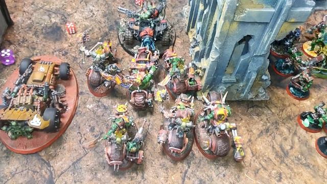 OGR БАТТЛРЕПОРТ ВАРХАММЕР 40000 ОРКИ против ХАОС SPACE MARINE - 1