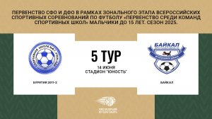 "Бурятия 2011-2" - "Байкал". Первенство СФО и ДФО. Мальчики до 15 лет. Сезон 2025.
