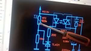 Терморегулятор на TL431 та МОС 3063