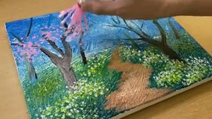 Как нарисовать цветущий сад