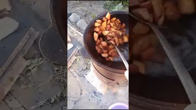 Наш ужин картошка в казане смотреть онлайн