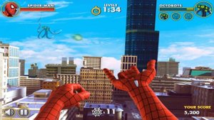 Человек паук стреляет паутиной в злодеев. Спайдермен против Гоблина. Игра Человек паук для детей.