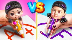 Школьная Битва Хорошая vs Плохая Кукла Squid Game! Учительский Челлендж!