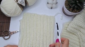 Кардиган крючком Вяжем спинку