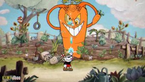 Cuphead 1 часть прохождение босса Морковь