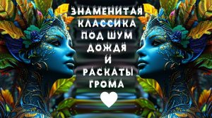 Знаменитая классика под звуки дождя и грома с уютным потрескиванием дров в камине.