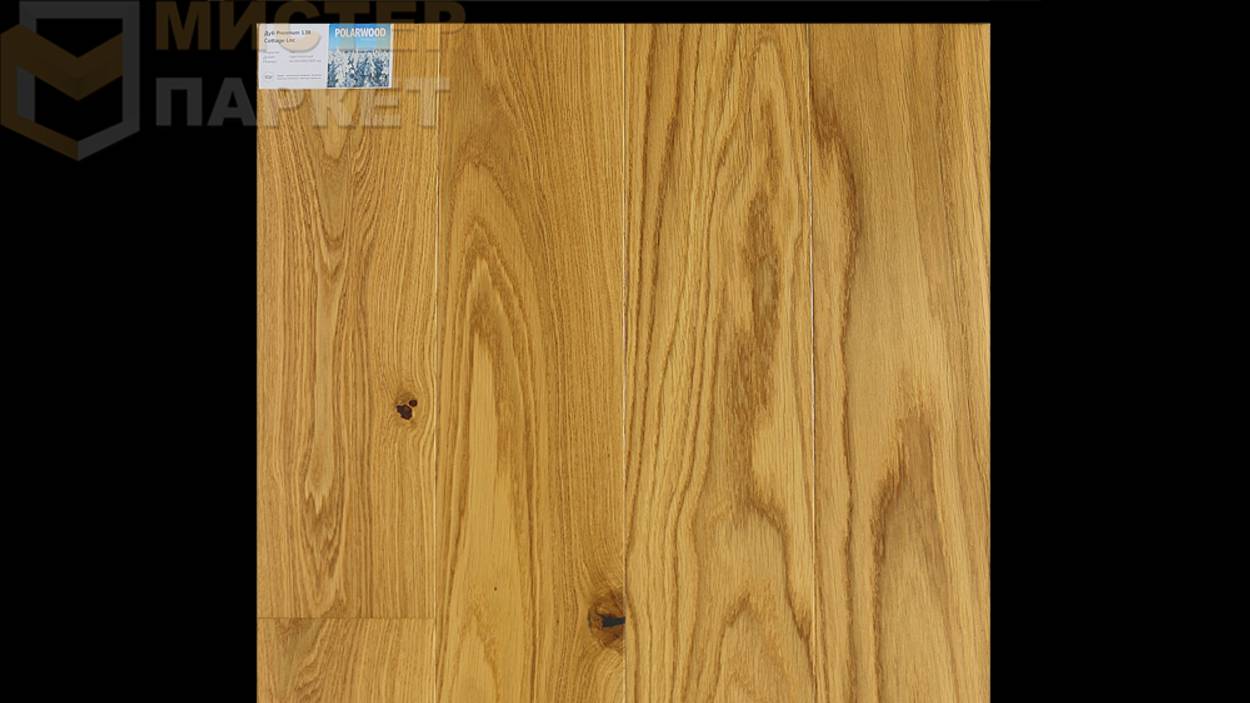 Паркетная доска Polarwood Дуб Premium Cottage Matt 1S 2266 мм х 188 мм