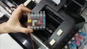 Удаление воздуха из картриджной СНПЧ для принтера Epson