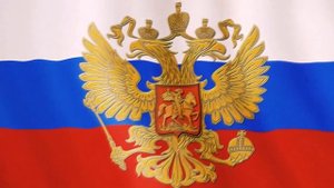 Футаж Флаг России триколор с двуглавым орлом