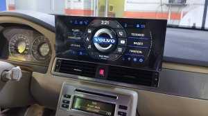 Android магнитола монитор для Volvo XC70, S80 широкоформатный QLED 12 дюймов