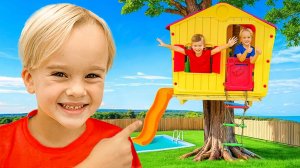 Влад и Ники. Крис строит домик на дереве и другие приключения с друзьями!