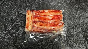 Мясо камчатского краба 1-я фаланга (Аян), очищенное, варено-мороженое, 8-10см, ~550гр