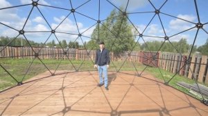 Монтаж зимнего варианта геокупола, сферы, шатра диаметром 6м. НЕОСПЕЦТЕНТ