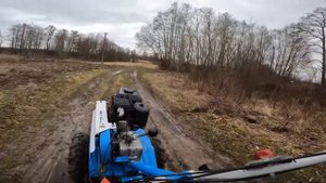 Покатушки на мотоблоке НЕВА на озеро Скирна.Дорога Googl