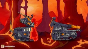 HomeAnimations – Мультики про танки Встреча КВ-44-М2 и РАМОНС : Наша битва будет ЛЕГЕНДАРНОЙ - Муль