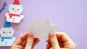 Оригами СНЕГОВИК из Бумаги Ӏ Новогодние оригами! Ӏ Origam