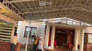 Двускатный навес с кровлей из металлочерепицы