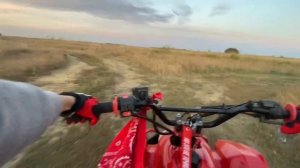 Покатушка на квадрике от 1 го лица/Провожаю закат🌅