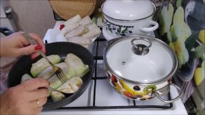 Готовлю семейный обед // Голубцы // Салат с ананасами и с куриным филе